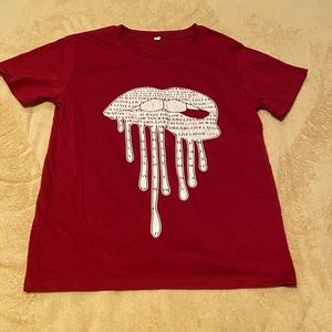 Lip and Letter print tee